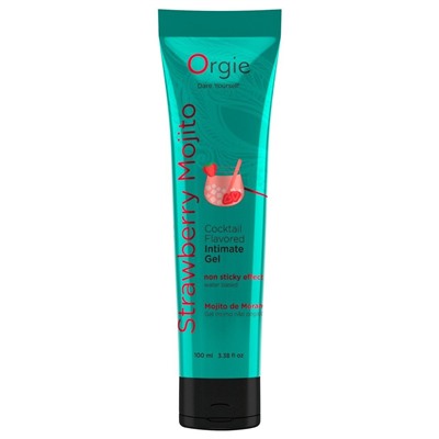 Съедобный интимный гель Orgie Lube Tube Cocktail Strawberry Mojito - 100 мл.