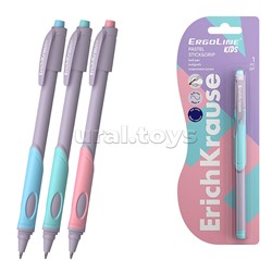 Ручка шариковая ErgoLine® Kids Stick&Grip Pastel 0.5, Super Glide Technology, цвет чернил синий