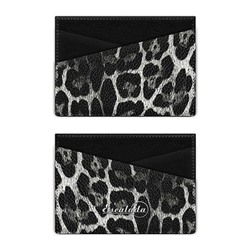 Чехол для пластиковых карт 105х70 мм 70778 "ЛЕОПАРД СЕРЫЙ" 1 отд.,2 кармана Феникс
