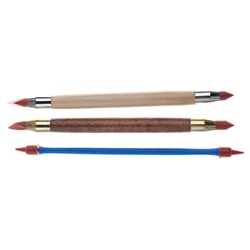 Набор кистей для рисования, 3 штуки, круглые, двусторонние, резиновые