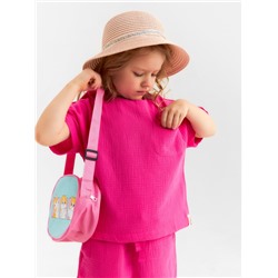 Футболка для девочки из муслина KAFTAN, розовая, рост 104 см