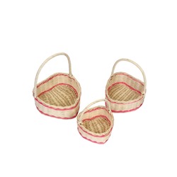 Набор корзин, 3 шт, 22х20х12, 20х18х10, 16×14×8 см, лоза, кукуруза