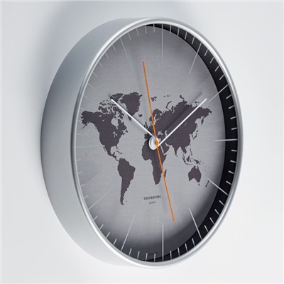 Часы настенные интерьерные «Материки», d=30.5 см, бесшумные