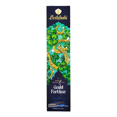 Ароматические палочки «Удача» с подставкой Bestofindia, Индия, 20 шт.