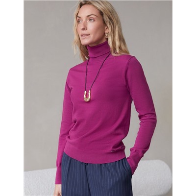 Водолазка тонкой вязки из хлопка с нейлоном