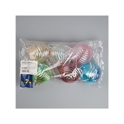 Гирлянда «Нить-гроздь» 60 см, нить прозрачная, «Красочные шары», 30 LED, 4.5 В, батарейки ААх3 (нет в комплекте), свечение тёплое белое