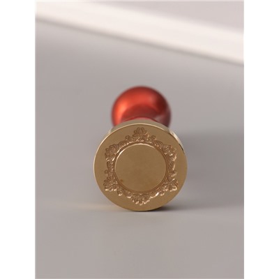 Печать для сургуча с пластиковой ручкой «Ажурная рамка. Круг», 6.3×3×3 см