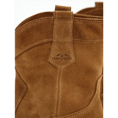 Казаки женские рыжие на меху, войлок