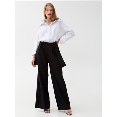 Брюки женские на лямках MINAKU: Casual Collection, чёрные, размер 42