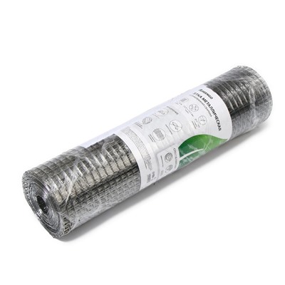 Сетка оцинкованная, сварная, 10×0.5 м, ячейка 12.5×12.5 мм, d=0.7 мм, Greengo