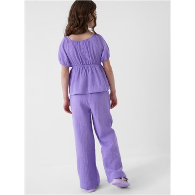 Комплект текстильный для девочек: блузка, брюки