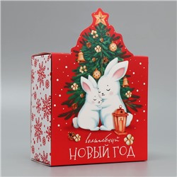 Подарочная коробка новогодняя складная «Волшебный Новый год», 15×15×8 см