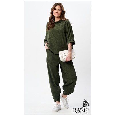 Костюм "Boho" микровельвет еловый