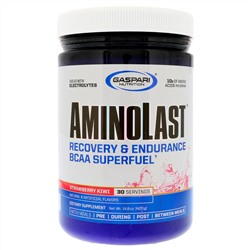 Gaspari Nutrition, Аминоласт, восстановление и выносливость по формуле BCAA Superfuel, клубника и киви, 14.8 унции(420 г)