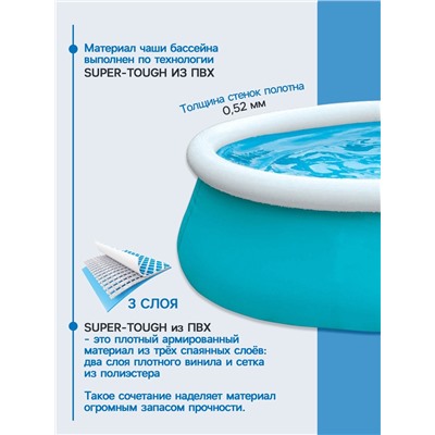 УЦЕНКА Бассейн надувной Easy Set, 183×51 см, от 3 лет, круглый, 28101 INTEX