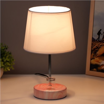 Настольная лампа «Аэлита» 1×40 Вт E14 розовый 18×18×31 см RISALUX