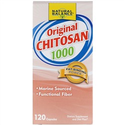 Natural Balance, классический хитозан, 1000 мг, 120 капсул