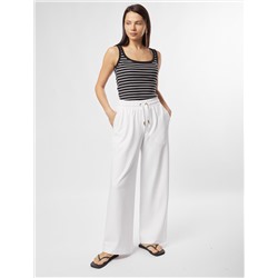 Прямые брюки из тонкого премиального футера с эластаном