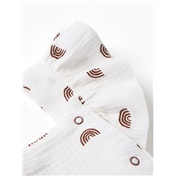 Комбинезон с рюшами Крошка Я Муслин, рост 62-68 см, молочный