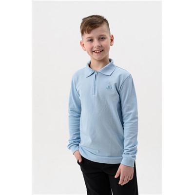 Поло Молния Вышивка детское (Голубой)