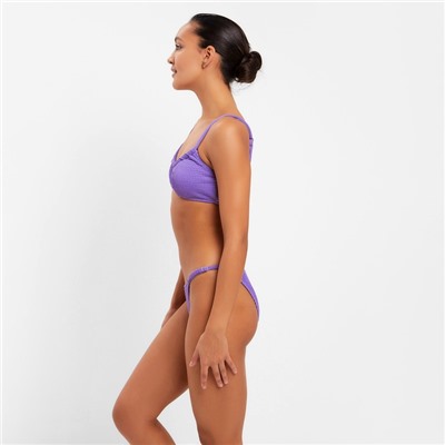 Купальник раздельный фактурный женский MINAKU, фиолетовый, размер 44