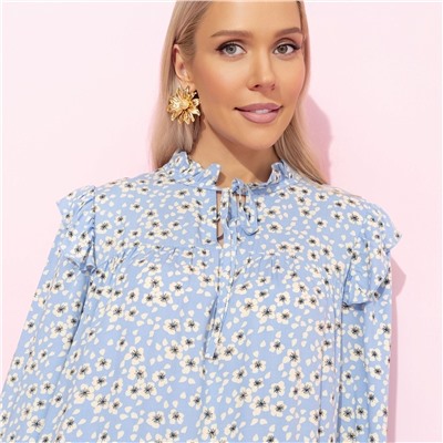 Платье в стиле бохо, Тонкий комплимент (голубое)