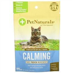 Pet Naturals of Vermont, Успокаивающее средство для кошек, 30 жевательных таблеток, 1,59 унции (45 г)