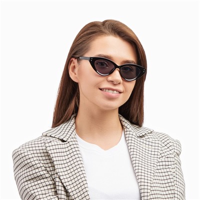 Очки солнцезащитные женские OneSun, uv 400, дужка 14 см, ширина 15 см, линза 4.2×6.5 см, черные