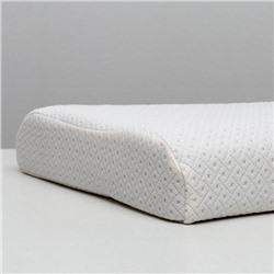 Подушка ортопедическая НТ-ПС-07 «Массажная», для взрослых, с эффектом памяти и выемкой под плечо, 55×36 см, валики 10/7 см