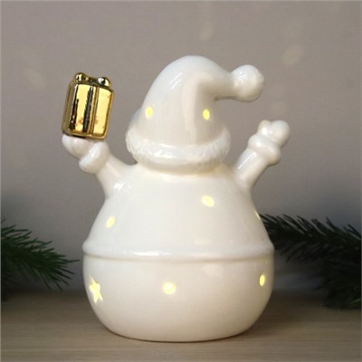 Фигурка Дед мороз с подсветкой новогодний 13 см / YZ23619 /уп 32/64/LED