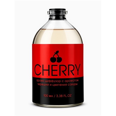 Диффузор ароматический NEON CHERRY, с палочками, аромат вишни, для дома, 100 мл
