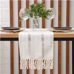 Дорожка на стол «Этель» 30×180 см, бежевая