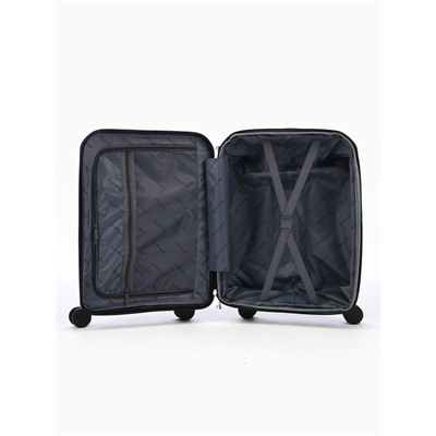 Чемодан на колёсах Bagvoyage маленький 46 л (S), на молнии, с увеличением, отдел для ноутбука, кодовый замок, 4 колеса, чёрный