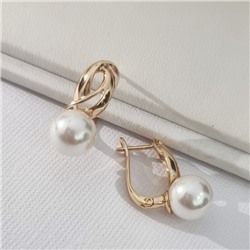 Серьги коллекция "Xuping" покрытие позолота 18К, вставка: искусственный жемчуг, арт.101.139