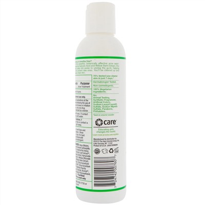 Alba Botanica, Acne Dote, средство от акне, глубокое очищение пор, не содержит масла, 177 мл (6 жидких унций)