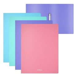 Папка пластиковая 2 кольца 24мм Matt Pastel 500мкм 49977 ассорти ErichKrause
