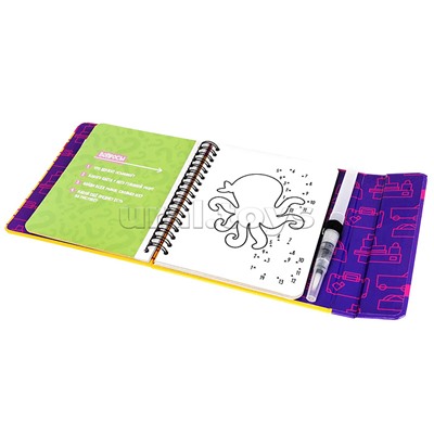 Мини-игры в дорогу для малышей "Водные раскраски" 6, многоразовые с кистью