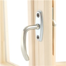 Окно деревянное для бани, 40×30 см, двойное стекло