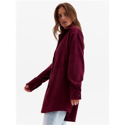 Рубашка женская MINAKU: Velvet Collection, размер 46, бордовый