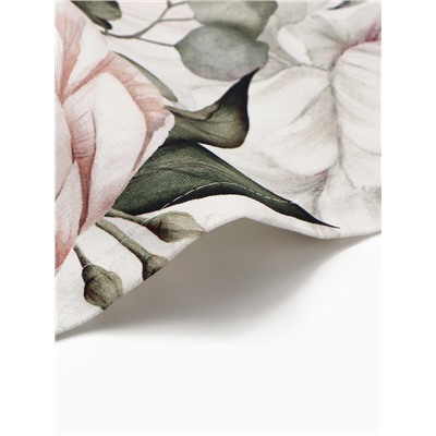 Набор салфеток с декоративными кольцами Этель «Пионы» 40×40 см - 2 шт., 100% хл, саржа 190 г/м²