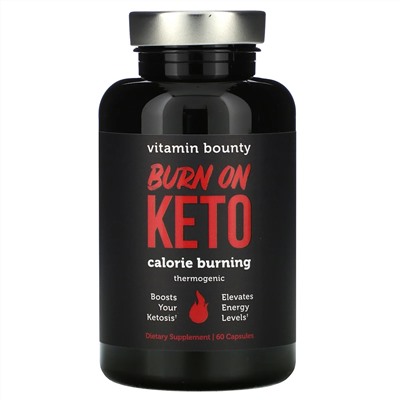 Vitamin Bounty, Burn On Keto, Calorie Burning Thermogenic, 60 Capsules