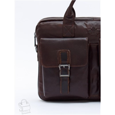 Портфель мужской кожаный 0993Z coffee Zinimsk в Новосибирске