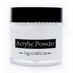 Nail Art Акриловая пудра для ногтей, белый, 10 г 6508