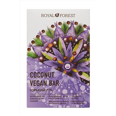 Шоколад кокосовый Горький 70% Vegan 50г ЭКОПРОДУКТЫ, 1184372