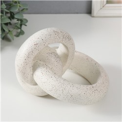 Фигурка полистоун «Абстрактный узел», белый с чёрными вкраплениями, 16.5×15×13 см