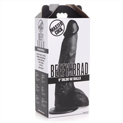 Черный фаллоимитатор Beefy Brad 9’’ Dildo with Balls - 22,4 см.