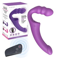 Фиолетовый безремневой страпон Straples Strap-On Dildo
