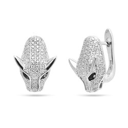 Серьги из серебра куб.циркон., МЦВ2063