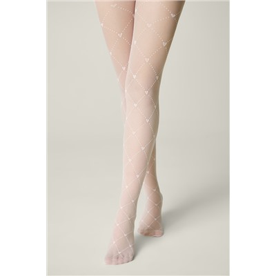 CONTE Колготки с геометрическим рисунком в сердечки ALICE CONTE ELEGANT, 1234311