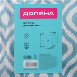 Короб для хранения Доляна «Лагуна», 19×19×19 см, бирюзовый